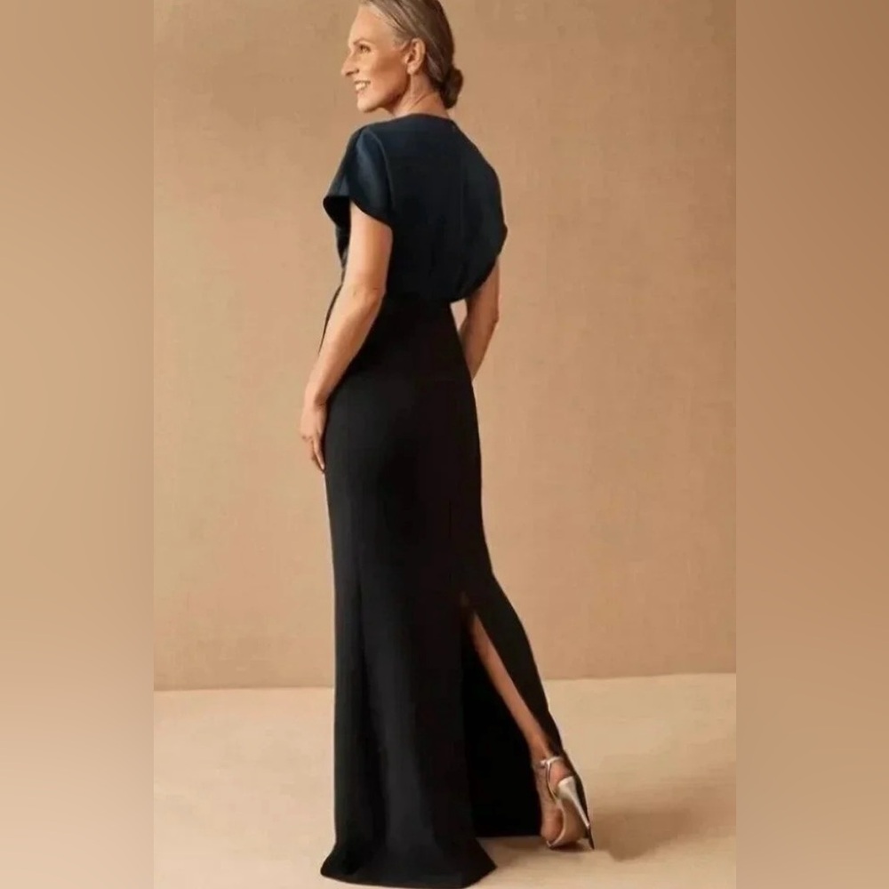 Sachin + Babi  Deep Navy Satin-Tie Maxi Dress - Picture 2 of 9